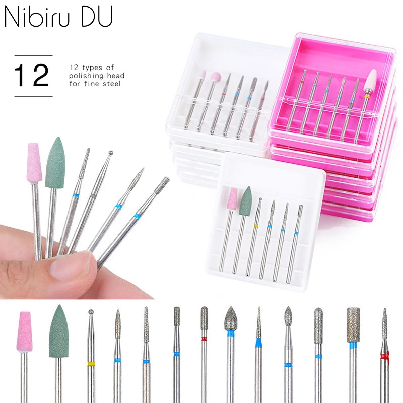 

6PCS/Set Milling Cutter For Manicure Electric Nail Drill Bits Professional Nail File For Pedicure Cutters Nail Accesories Tools