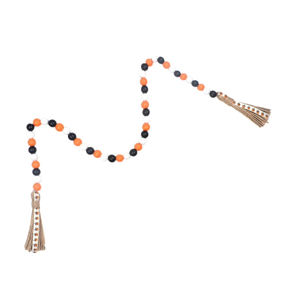 

Bead Hanging Wall Tassel Garland Farmhouse Wood Decor Curtain Wooden Natural Window Ornaments Bohemian Tieback Decoration Prayer