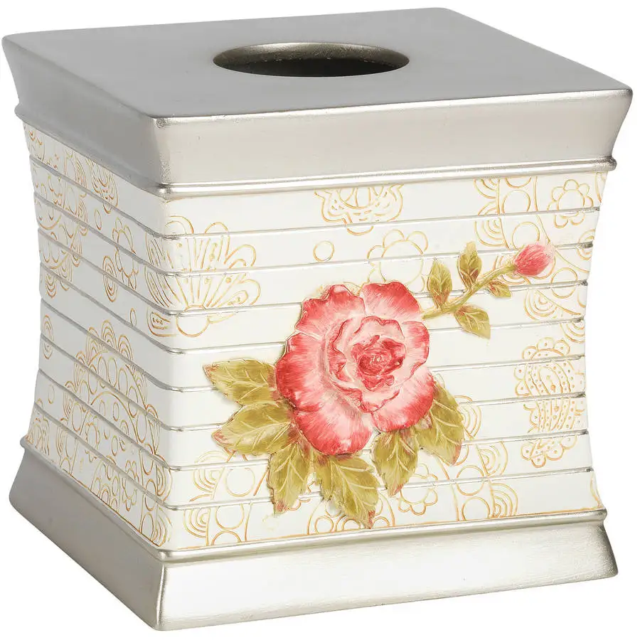 

Popular Bath Madeline Beige Collection Bathroom Tissue Box Holder