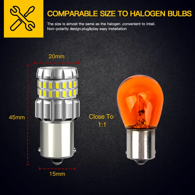 2 шт. 4014 SMD Canbus светодиодный резервный фонарь лампы заднего хода P21W BA15S 7506 1156 без