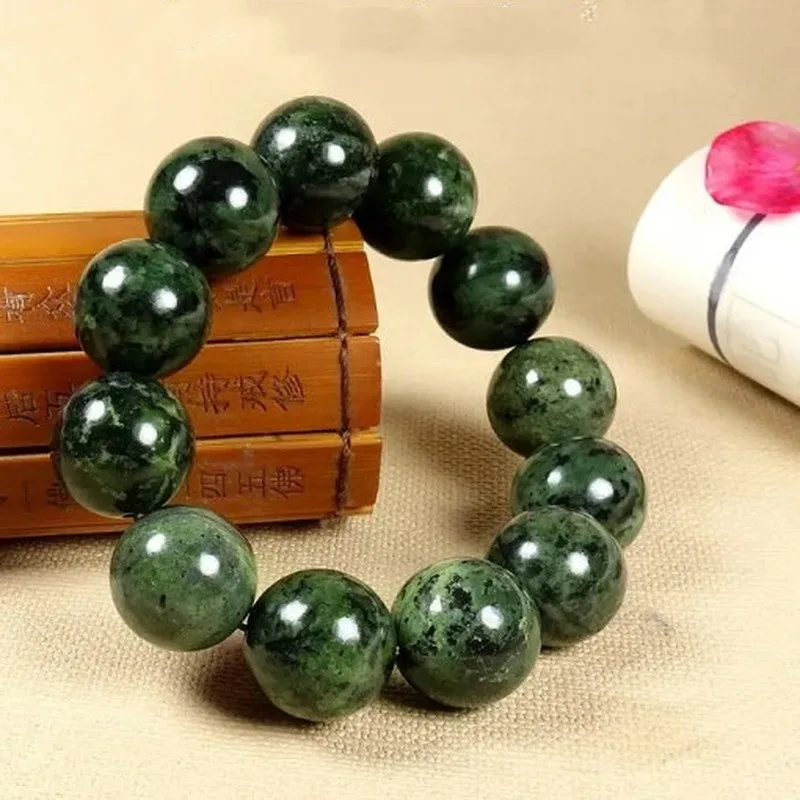 

Natural Jade Tibetan Jade Medicine Wang Shi Bracelet for Men and Women Health Care Joker Bracelet Jewelry