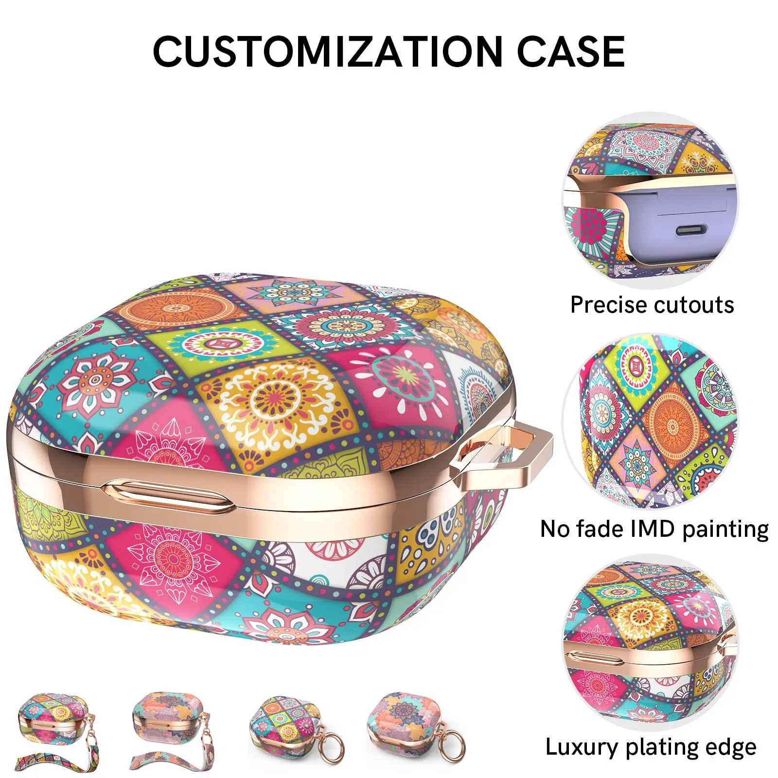 

Чехол 3DFor Galaxy Buds 2 Pro (2022)Buds Pro(2021)Buds 2 Buds Live, стильный жесткий чехол для Samsung Galaxy Buds 2 Pro (Mandala)