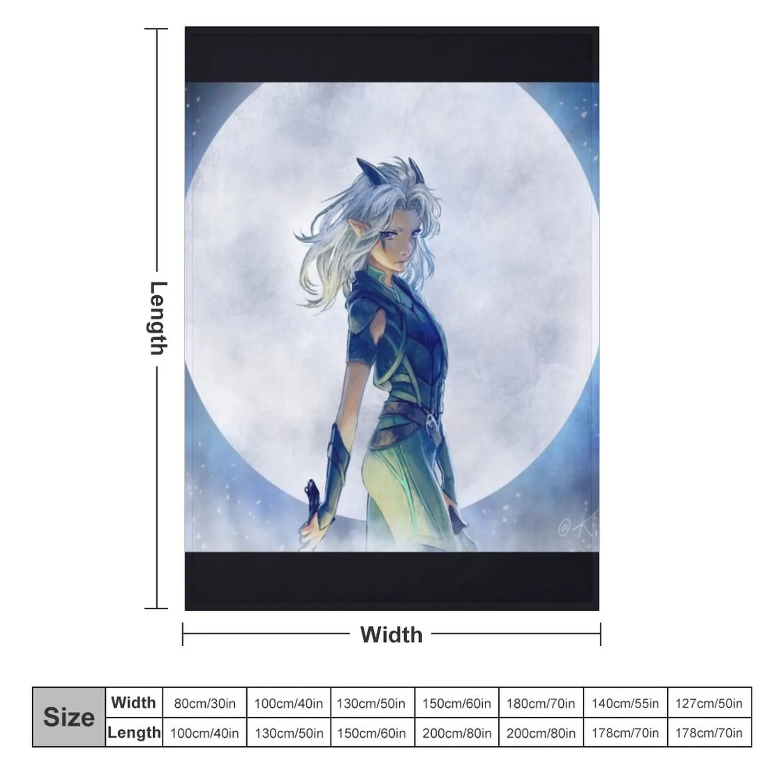 Декоративное одеяло Rayla and Moon