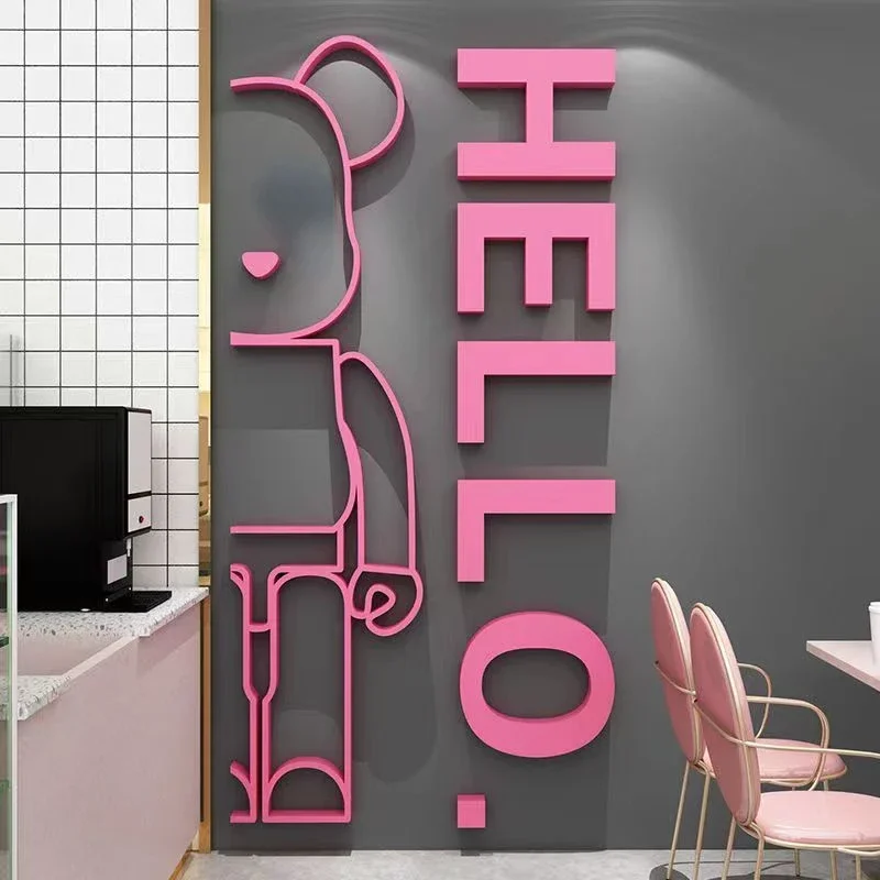 3d стереостробика с надписью Hello декор для комнаты эстетические настенные