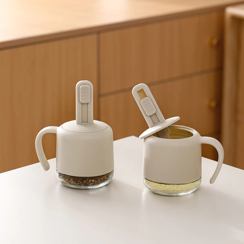 Экологичная Стеклянная Бутылка Для Приправ С Крышкой И Выдвижной Ложкой