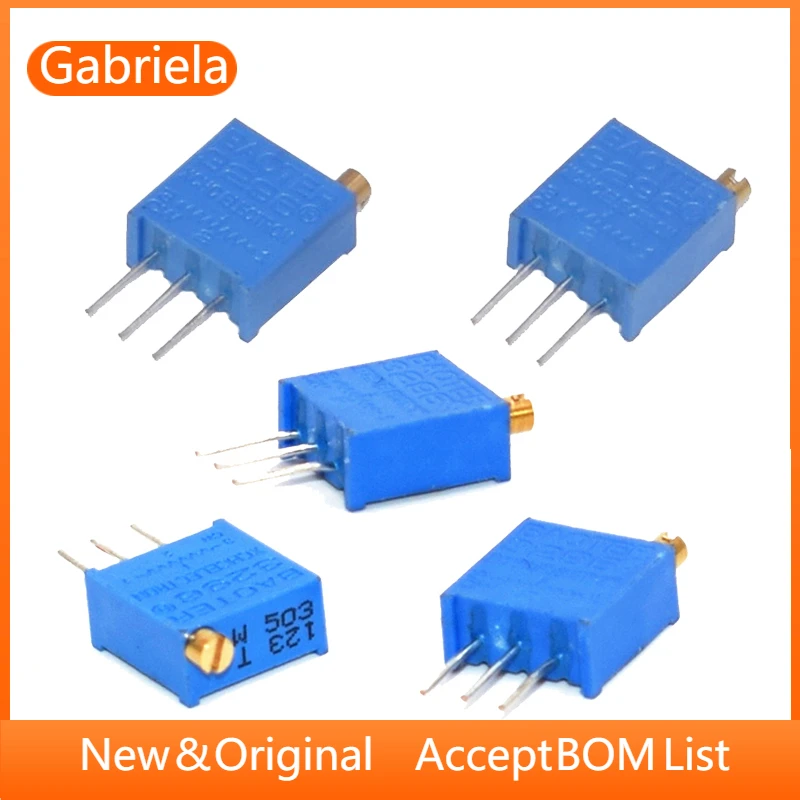 

10PCS 3296 potentiometer Kit High Precision 3296W Variable Resistor 100R -1M 200R 500R 1k 2k 5K 10K 20K 50K 100K 200k 500k