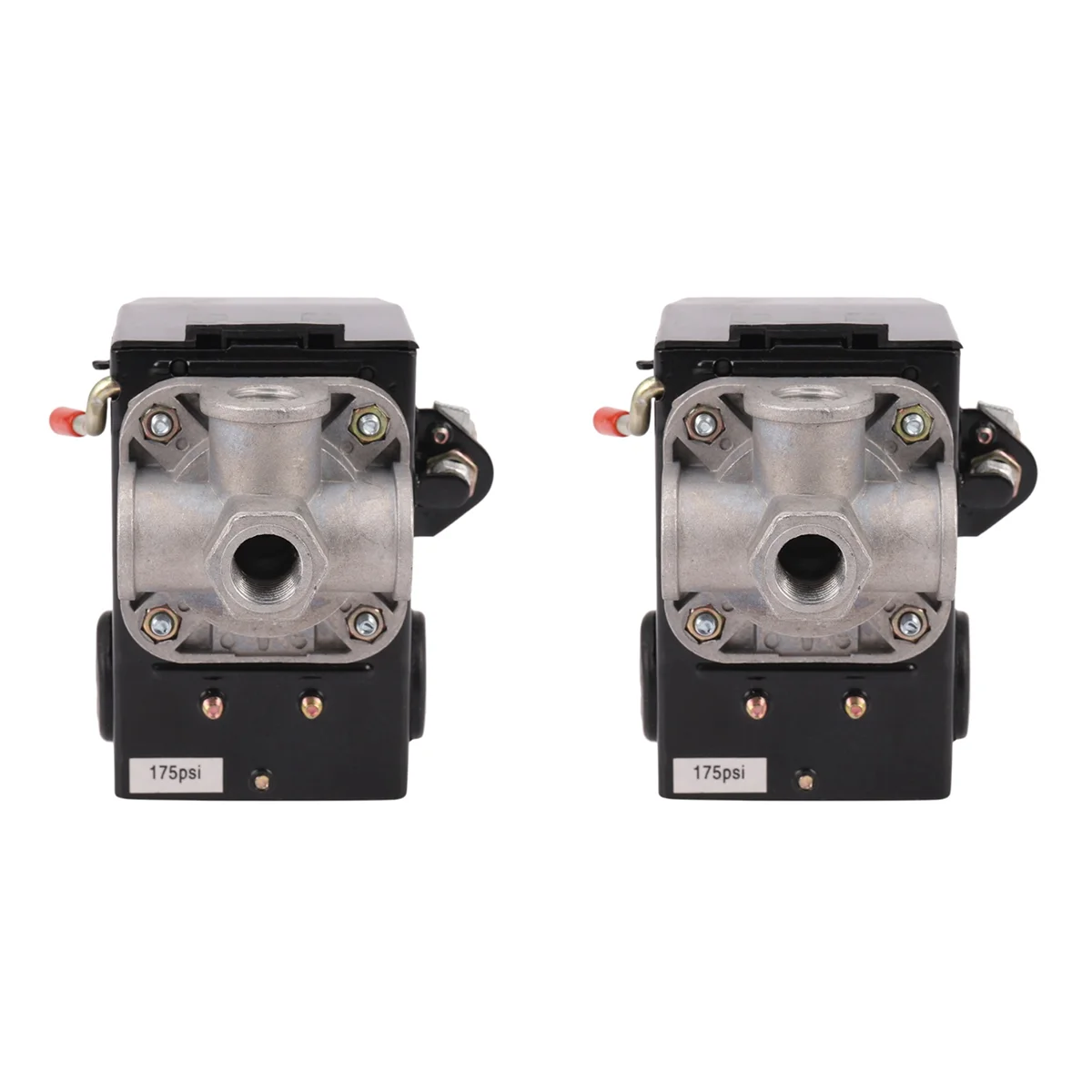 

2 х переключатель давления, воздушный компрессор 140-175 PSI, 4 порта, сверхмощный, 26 А, черный