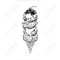 2022 newest hot sale ice cream cone slimline stencils reusable craft layering molds diy paper card drawing scrapbooking coloring
