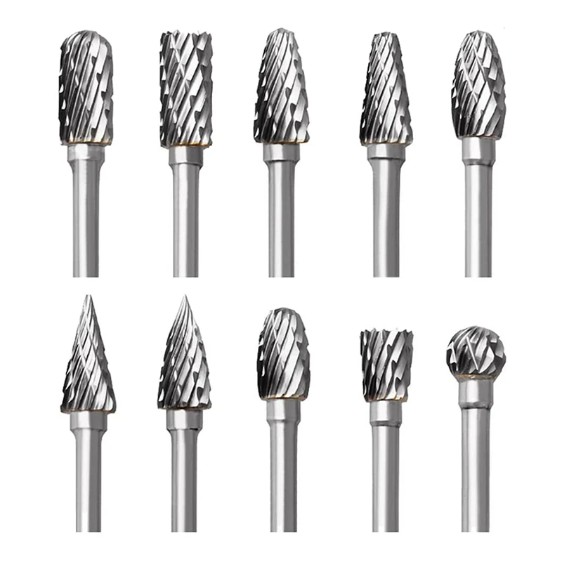

TOP Carbide Rotary Burr Set With 1/8 Inch Shank,Carving Bits For Rotary Tool Accessories For DIY Woodworking,Polishing
