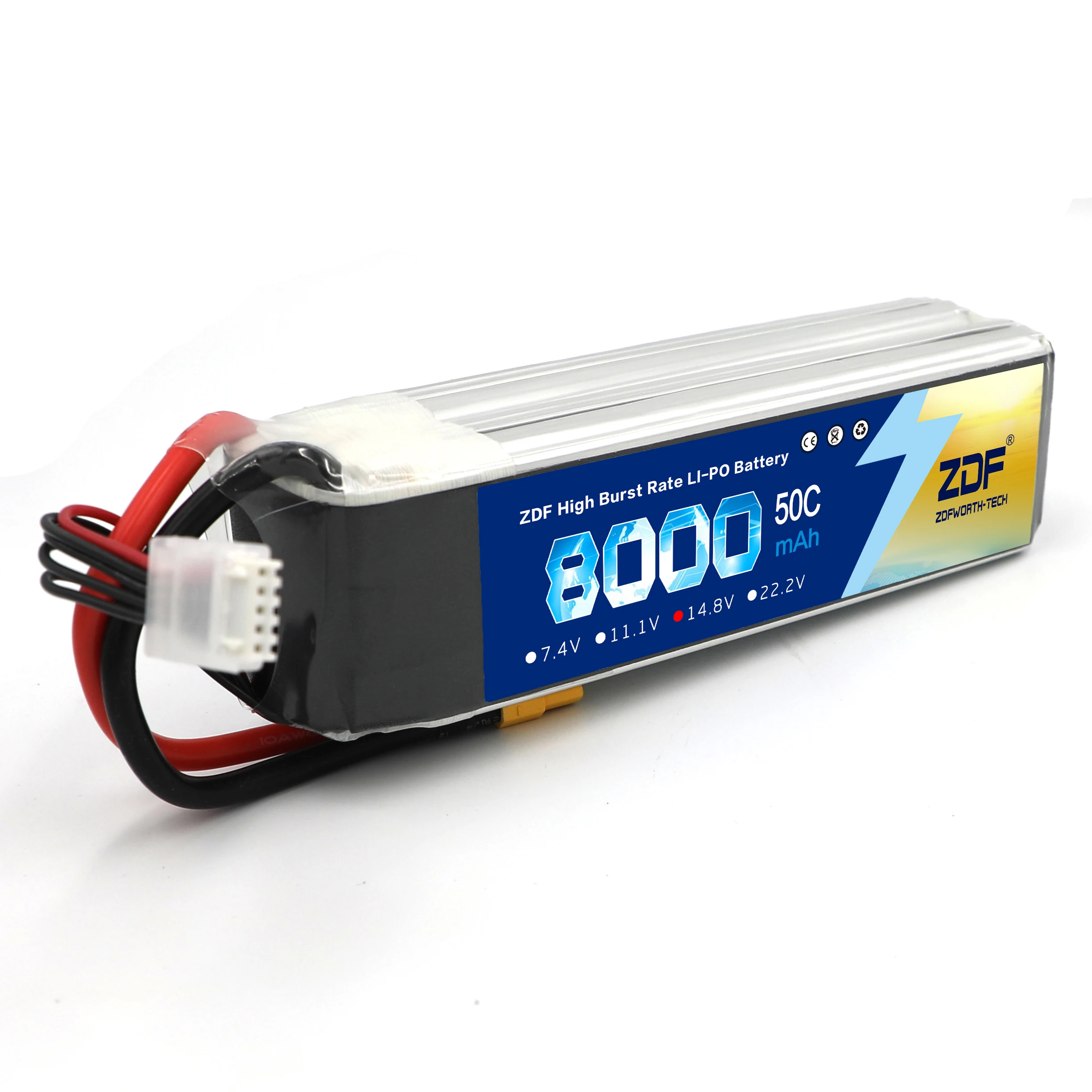 Аккумулятор ZDF 4S Lipo 14,8 V 50C max 100C 8000 мАч аккумулятор с ру аккумулятор с разъемом XT60 TRX EC5 XT90 для радиоуправляемого автомобиля грузовика Truggy Racing Hobby Parts