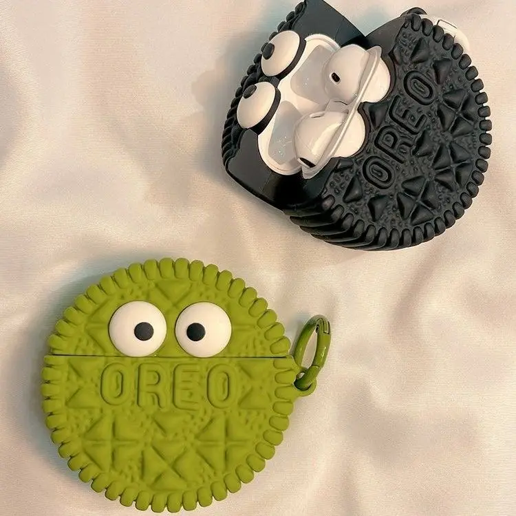 

ins fun big eye cookies For Airpods 1/2 generation wireless Bluetooth headphone protective case Pro3 ear case
