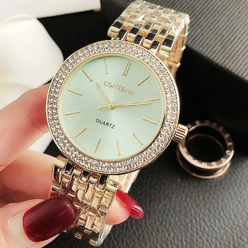 Reloj Mujer новые золотые часы для женщин модные повседневные круглые кварцевые