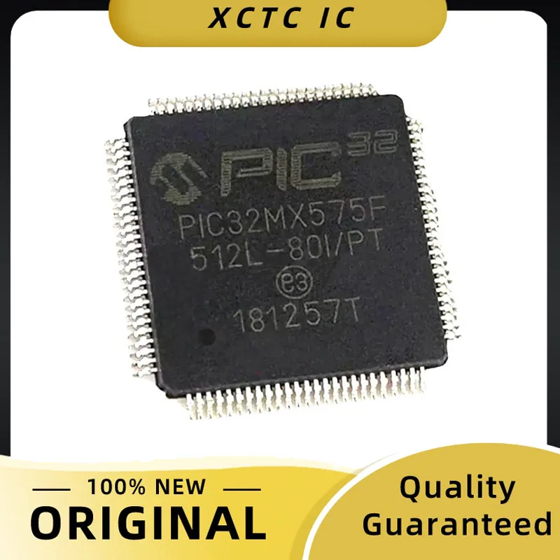 

PIC32MX575 Original PIC32MX575F512H-80I/PT TQFP-64 32-bit Microcontrollers - MCU 512K Flash 64KB USB 1xCAN