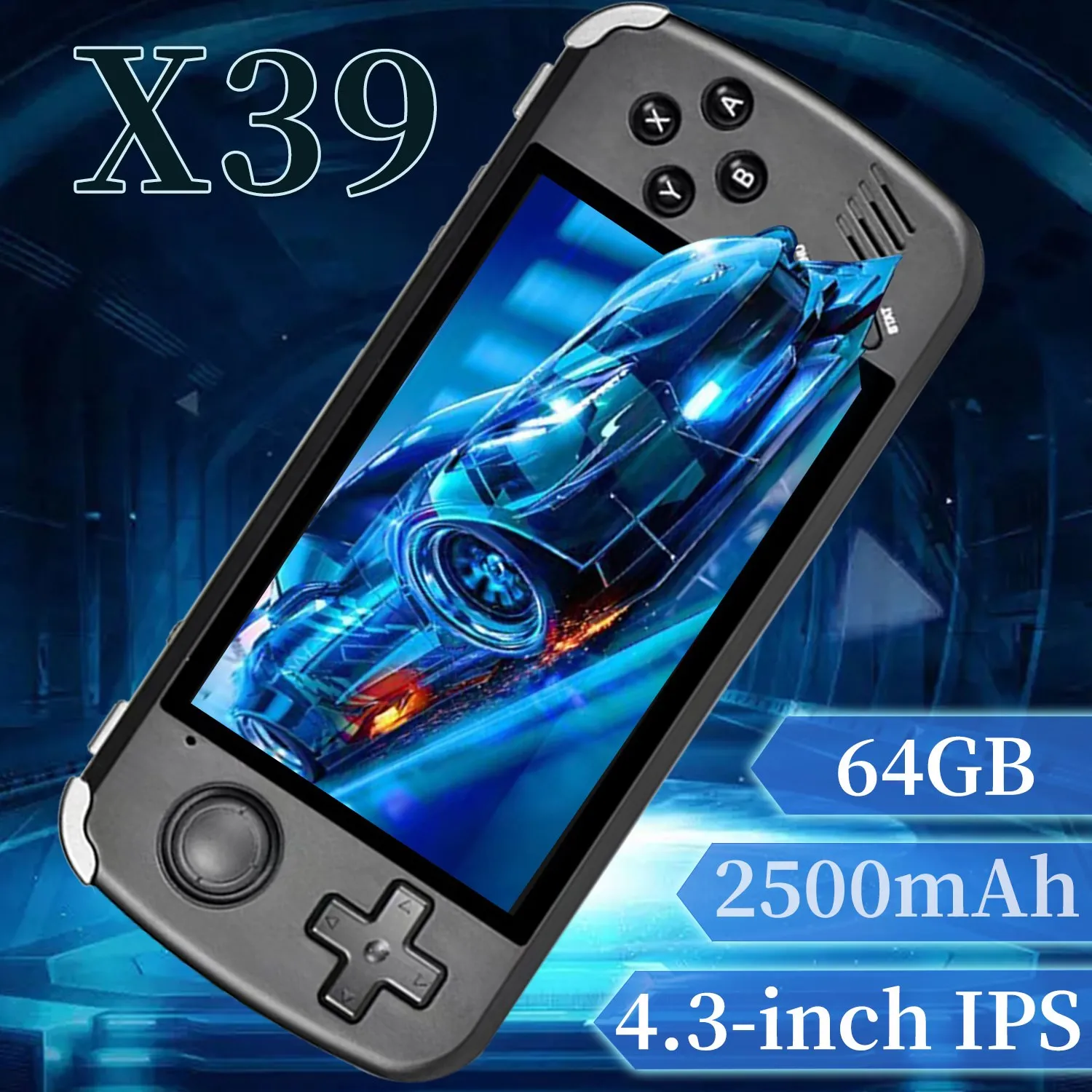 

New X39 Pro portable game console retro system device 4.3 inch IPS handheld video retro game support wired controller Recommend