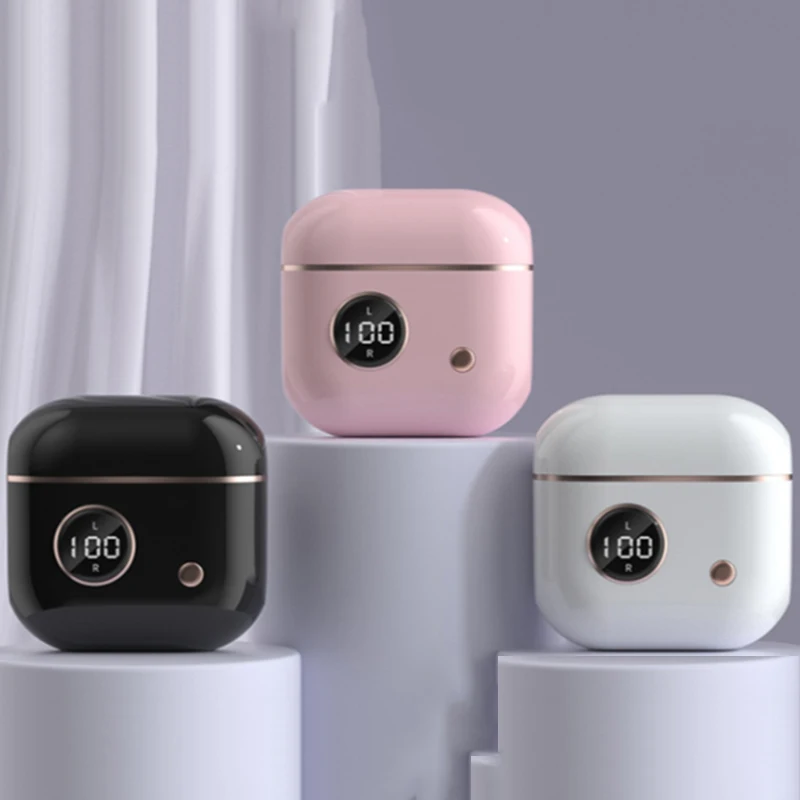 

Беспроводная Bluetooth-гарнитура BT06 в стиле ретро, мини-наушники-вкладыши, водонепроницаемый, маломощный цифровой дисплей