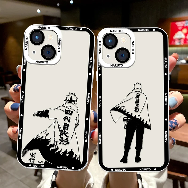 Чехол Anime Narutos Hokage Apple для iPhone 15 14 13 12 11 Mini XS XR X Pro MAX 8 7 6 Plus SE Angel Eyes прозрачный