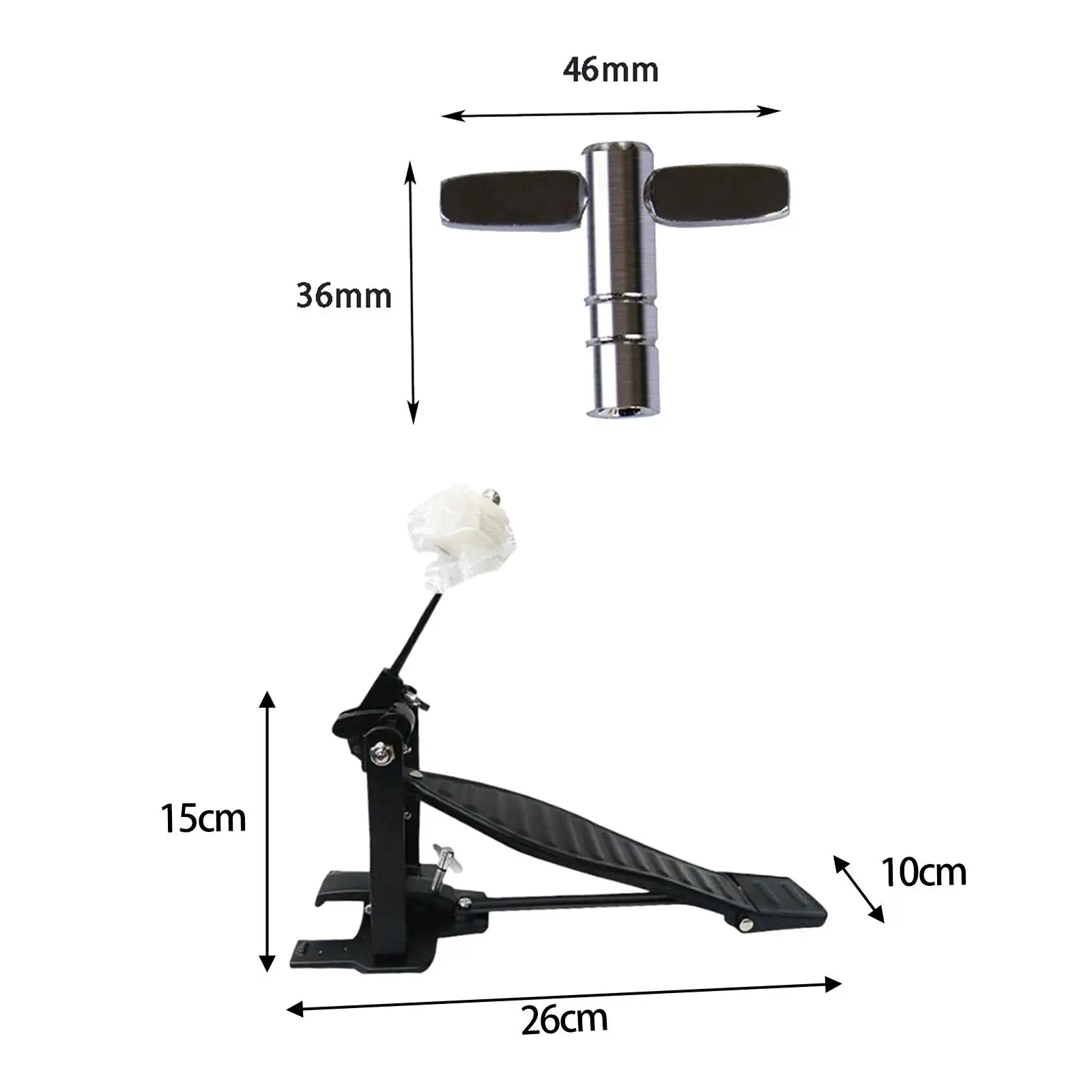 Педаль басового барабана из алюминиевого сплава перкуссионный инструмент