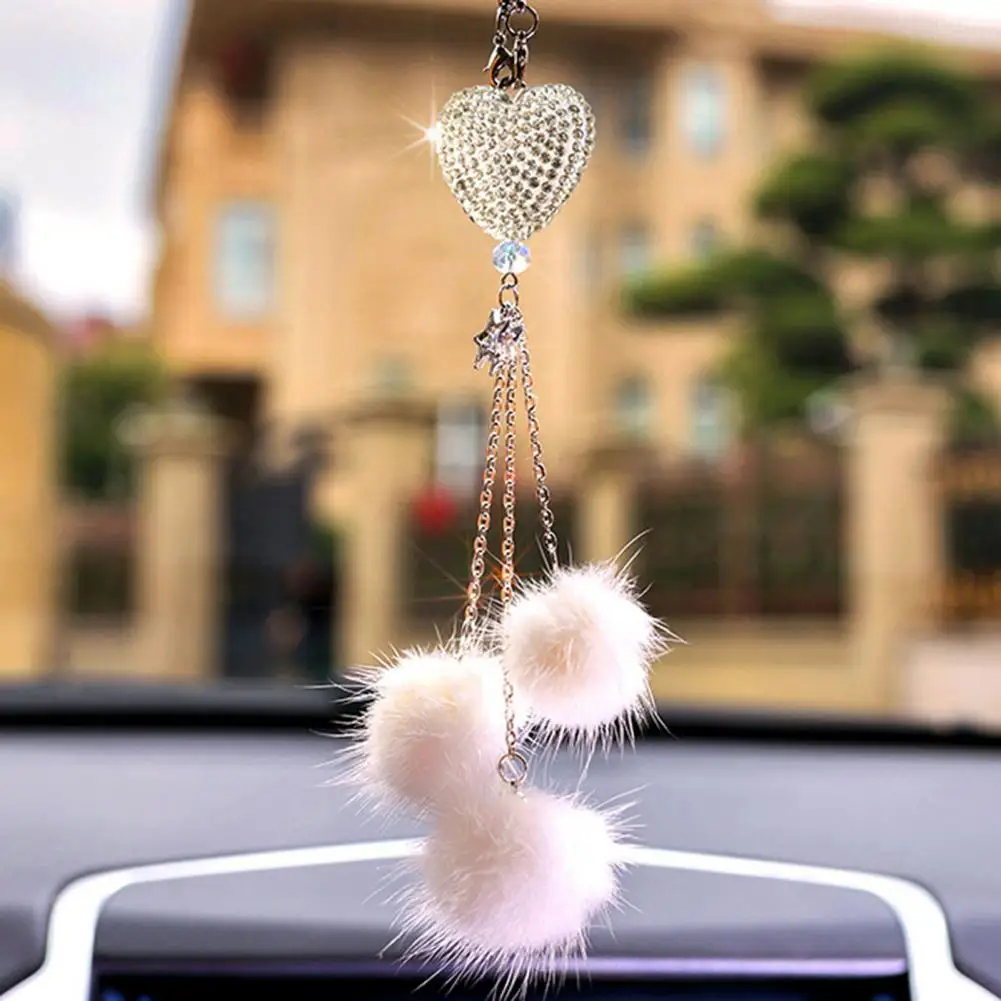 

Creative Hanging Ornament Sparkling Comfortable Touch Alloy Car Rearview Charms for Vehicle