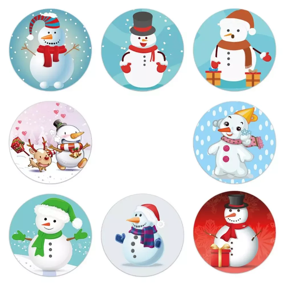 

50-500pcs Christmas Gift Sealing Stickers 1 inch Thank you Love Design Diary Scrapbooking Stickers Party Gift Decorations Labels