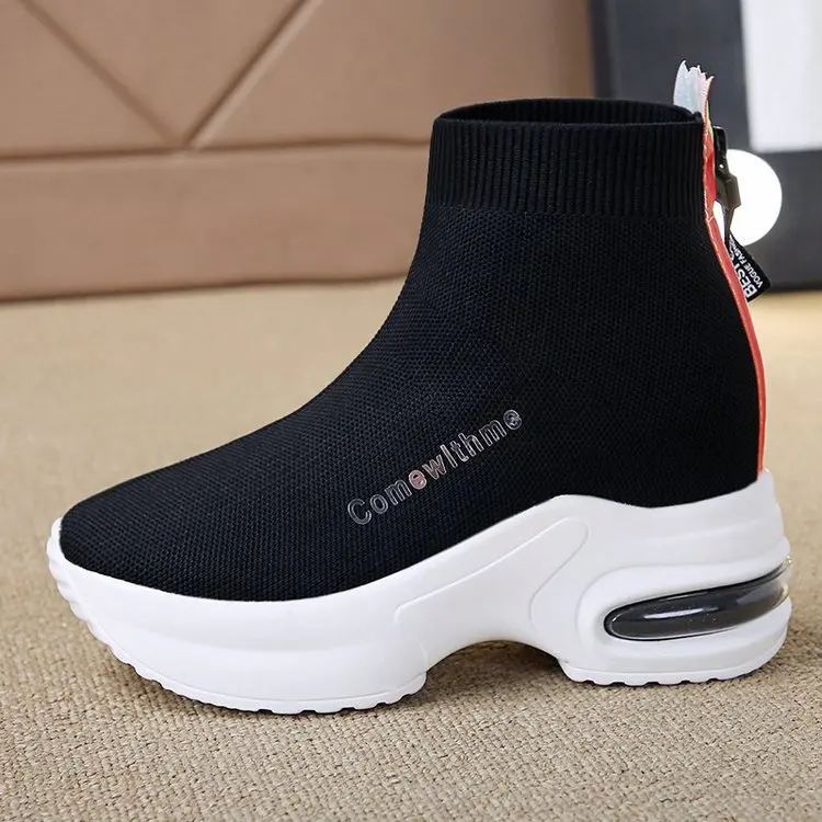 2023 Fashion Zipper Tennis Shoes Autumn High Top Sneakers