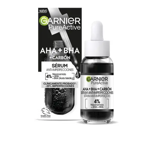 

Garnier AHA BHA 4% Niacinamide Skin Cleansing Serum Anti Blemish Serum Blackhead Removing Lotion Skin Facial Essence 30ml