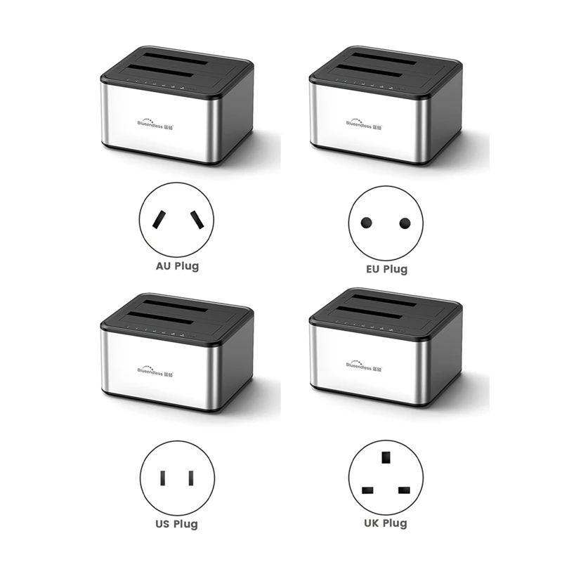 BLUEENDLESS Док-станция с двумя слотами для жесткого диска Механический твердотельный