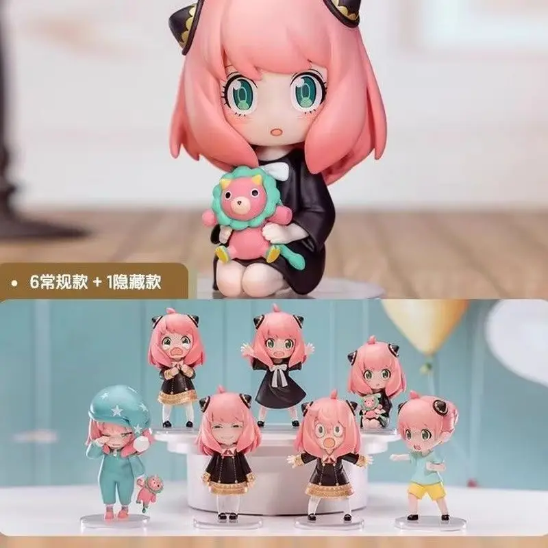 Hot Blind Box Spy X Family Фигурка Anya Forger Mystery Аниме Мультяшная кукла Настольное украшение