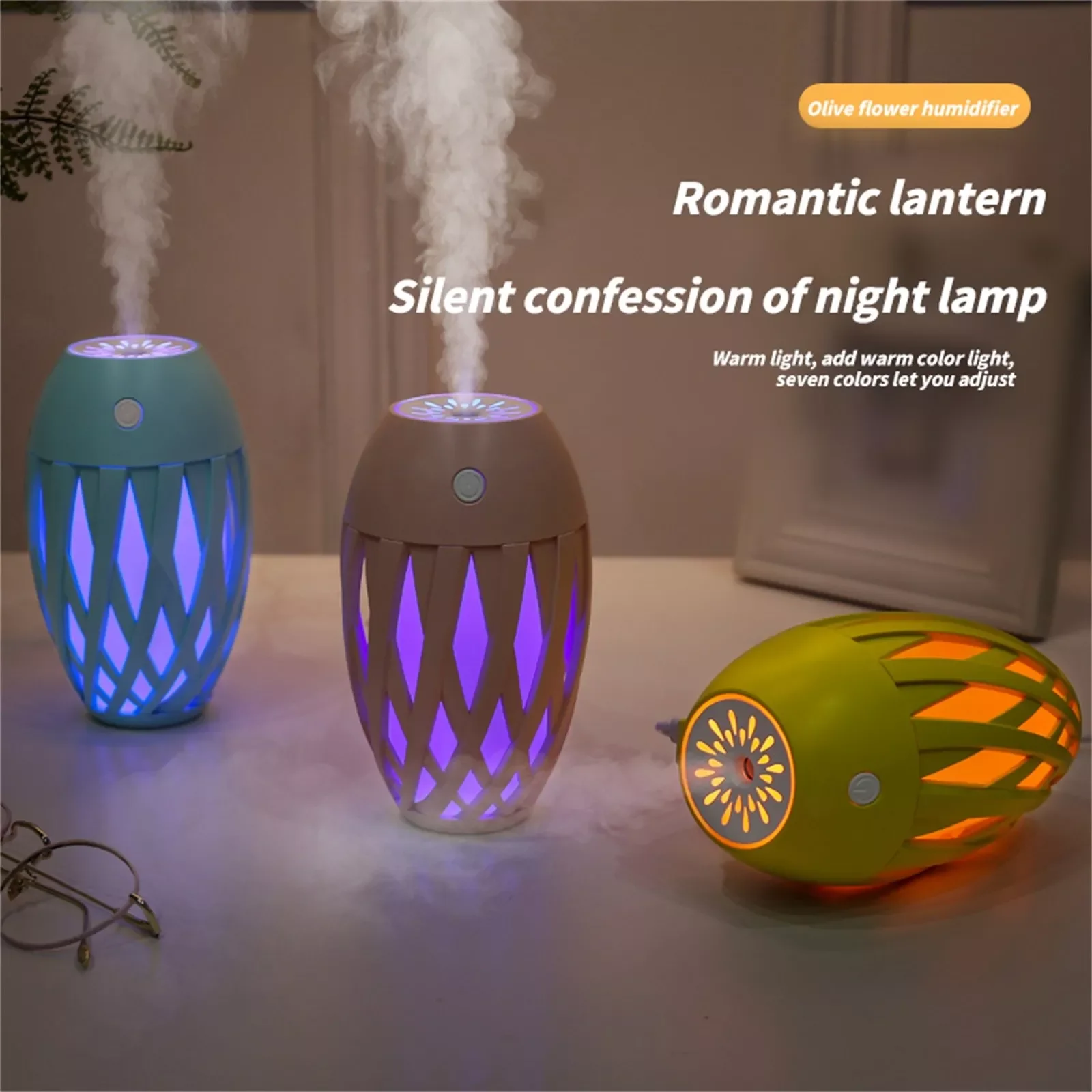 Car Air Humidifier 300ml Mini Aroma Essential Oil Diffuser With Led Light For Auto Home Office Accessories Air Humidifier#dg4