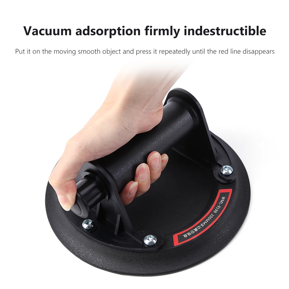 

8 Inch Vacuum Suction Cup with Plastic Handle Air Pumps Suction Cup Large Bearing Capacity for Granite Tile Glass Manual Lifting