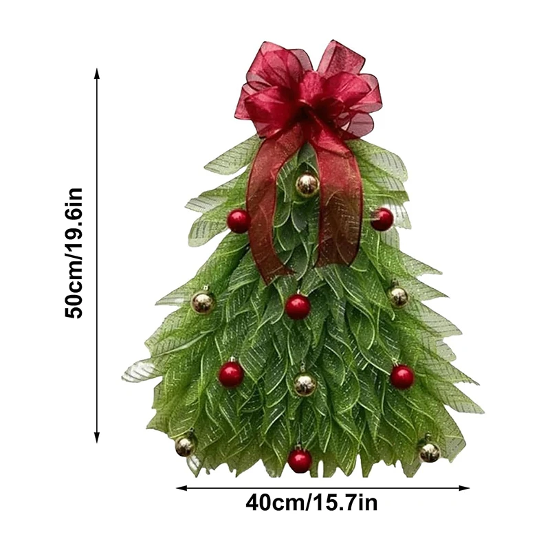 Christmas Simulation Tree Wreath Door Decoration Hanging Home Holiday Yard Props Outdoor Garden Gifts
