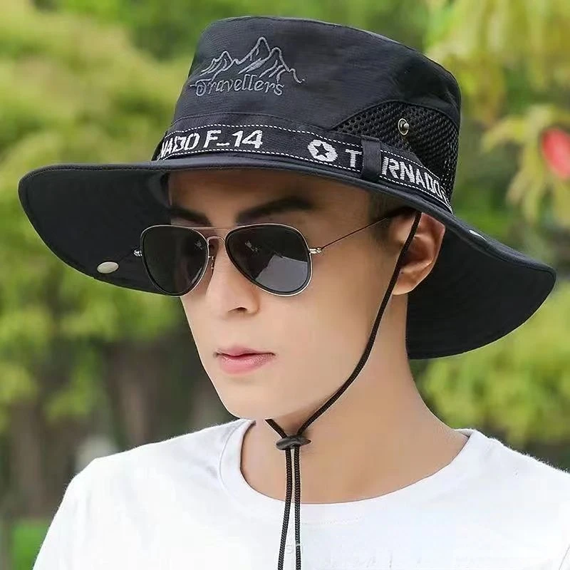 

Man's Sun Hats Useful Wide Brim Hats Sun Protection Sun Hats Summer Outdoor Fishing Camping Outing Sun Hats