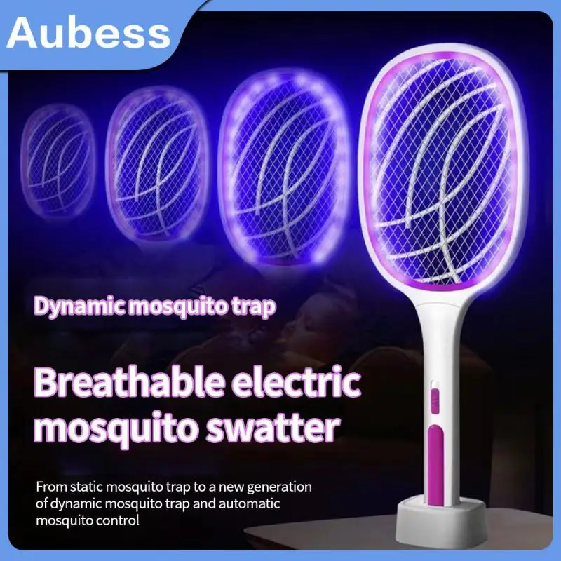

Uv Light Mosquito Racket Insect Killer Usb Rechargeable Summer Fly Swatter Electric Shocker Bug Zapper Mosquito Repellent Killer