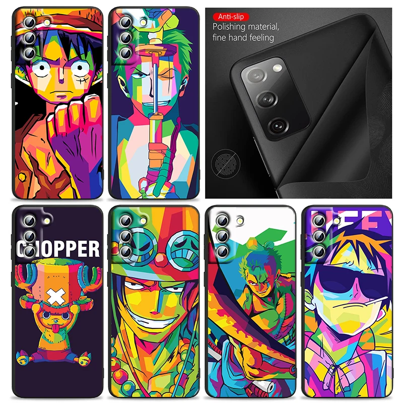 

Popular Anime One Piece Posters Phone Case For Samsung S22 S21 S20 Ultra FE S10 S9 S8 Plus 4G 5G S10 Edge Silicone TPU Cover