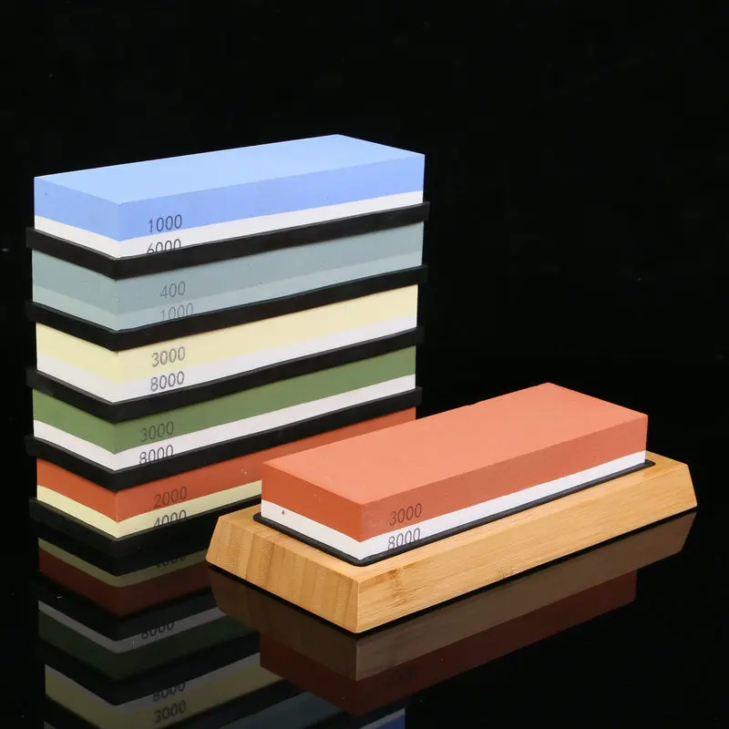 

White Corundum Double-sided Sharpening Stone Professional Knife Sharpener Reusable Durable Fast Convenient Home Kitchen Tool