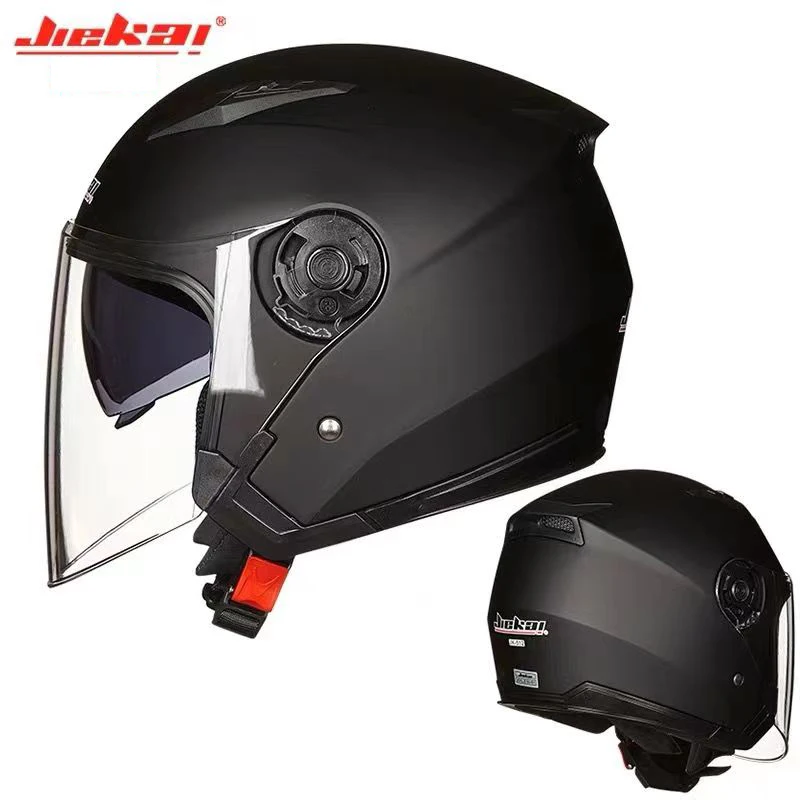 

2019JIEKAI Latest Motorcycle Helmet Double Lens Face Helmet Men/women Four Seasons Open Face Mask Helmet M/L/XL/XXL Half Helmet