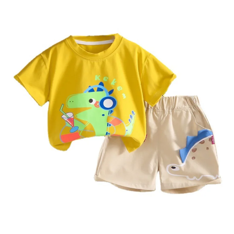 

New Summer Baby Girls Clothes Suit Children Boys Casual Cartoon T-Shirt Shorts 2Pcs/Sets Toddler Sports Costume Kids Tracksuits