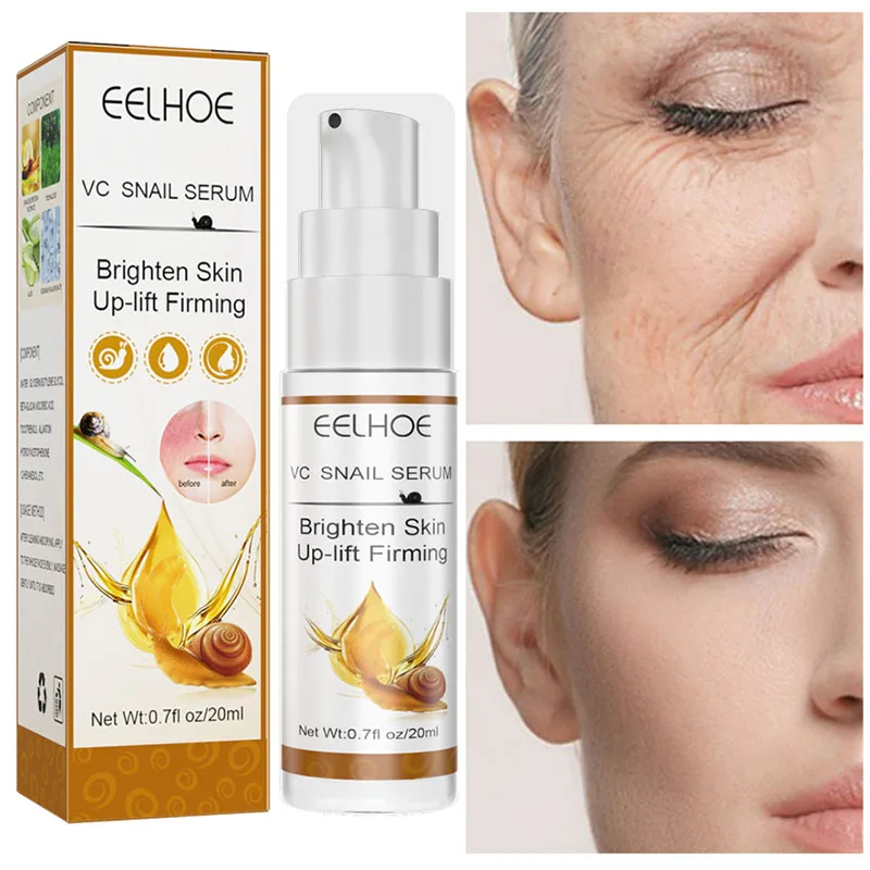 

Snail Remove Wrinkles Face Serum Vitamin C Whitening Anti-Aging Lift Firm Brighten Moisturizing Repair Beauty Skin Care Products