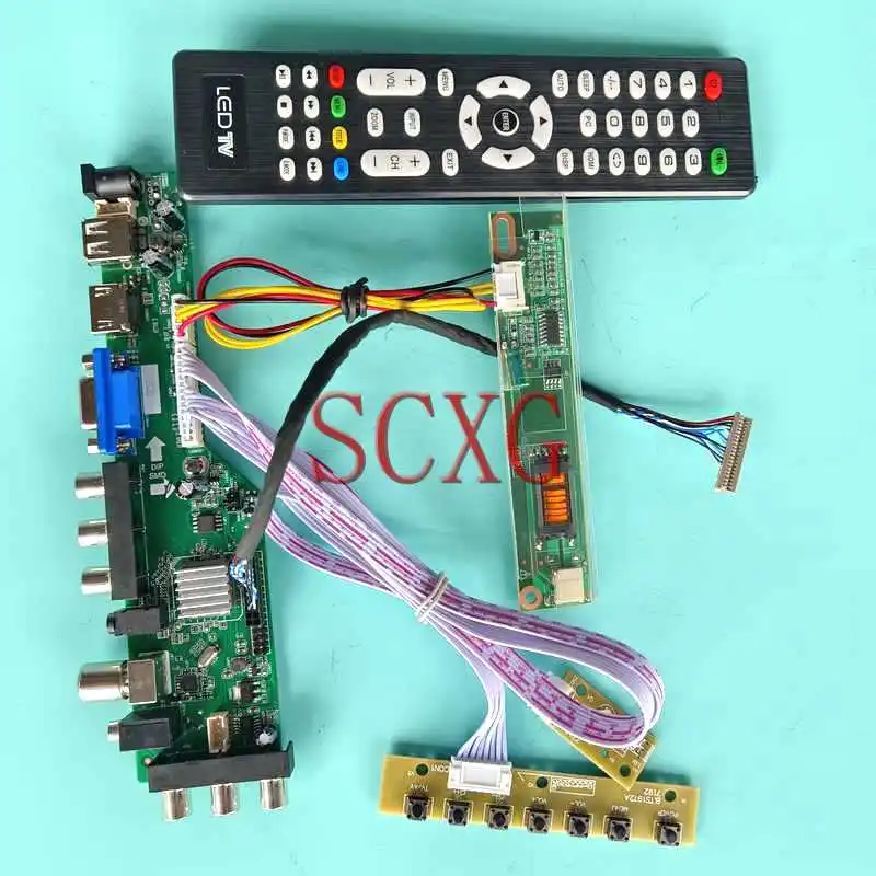 

Fit LP141X6 LP141X7 LP141X8 Screen DVB Digital Controller Board HDMI-Compatible VGA USB AV 1-CCFL 1024*768 20 Pin LVDS Kit 14.1"
