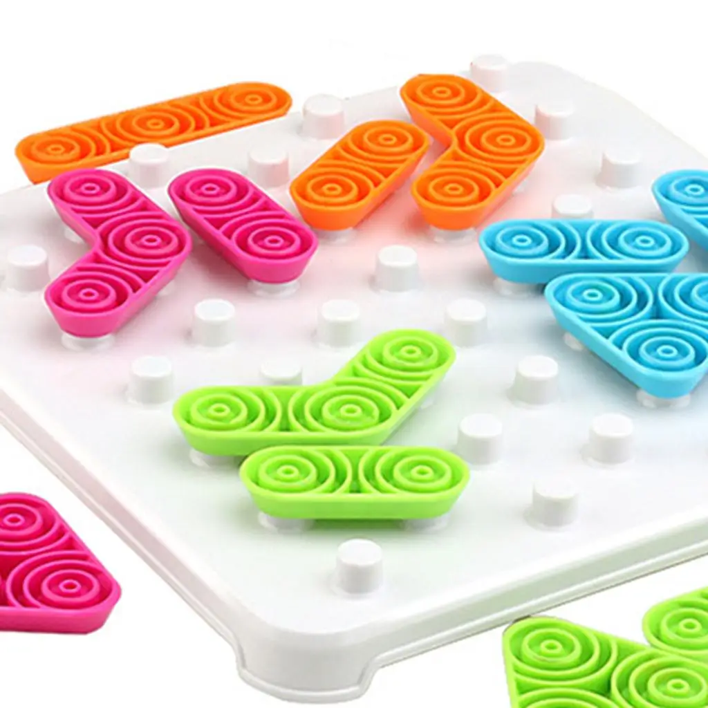 

Пластиковые блоки, настольная шахматная игра, игрушки, логический головоломка, необычный Детский развивающий семейвечерние Ник, цветной ко...