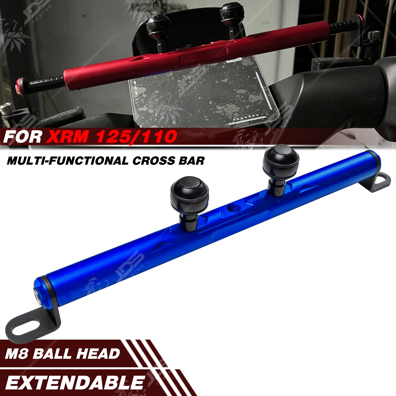 Фото JDSTUNING Для HONDA XRM 125/110: Многофункциональная поперечная балансировочная перекладина, держатель для телефона, кронштейн, аксессуары, запчасти №1