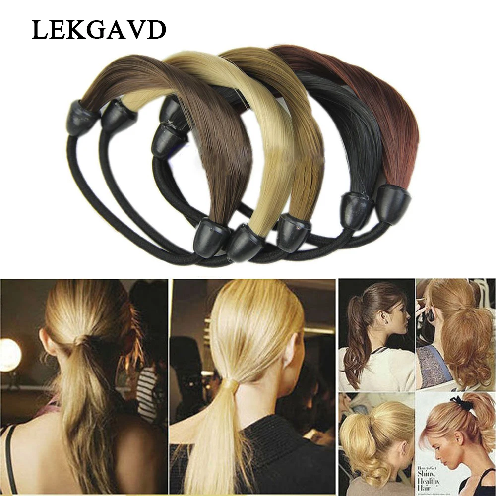 

1pcs Synthetic Hair Ponytail Holders Plaits Stretch Rubber Band Braid Hair Ring Rope Hair Styling Accessories