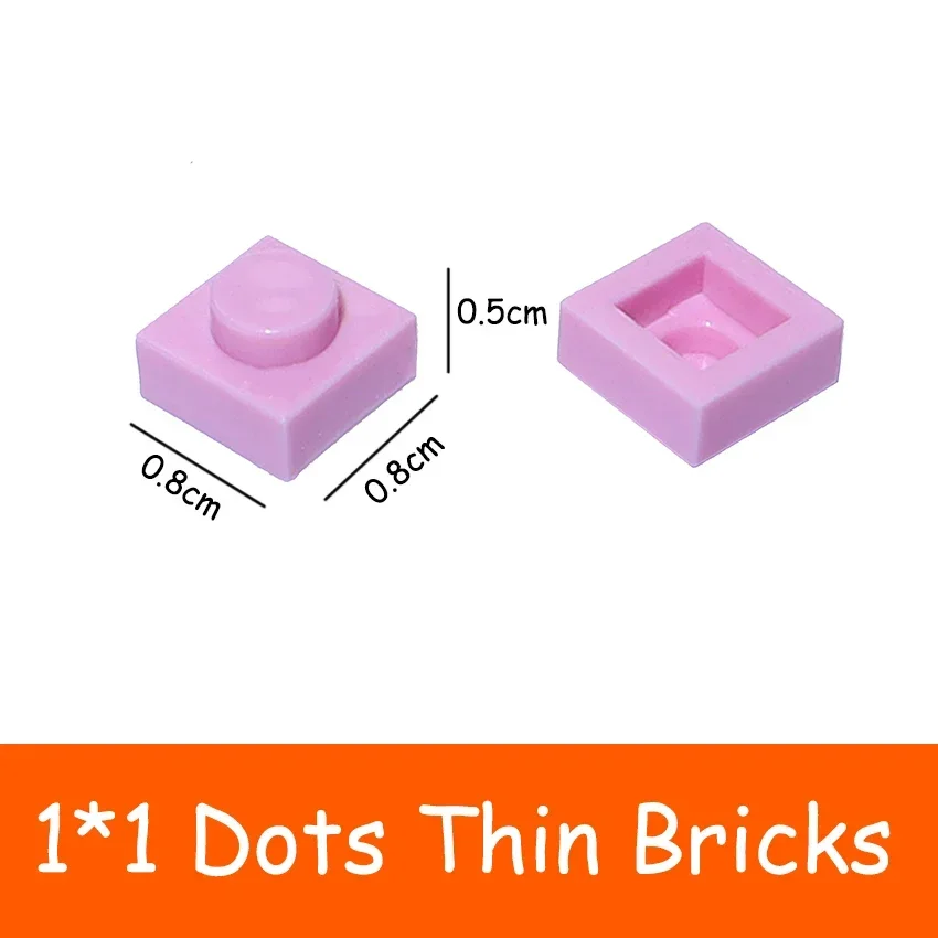 250 шт. 3024 тонкая пластина 1x1 точка MOC сборные частицы DIY строительные блоки 1*1