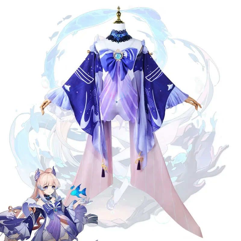 Genshin Impact коралловый дворец сердце море Kokomi тема игры пять звезд косплей аниме