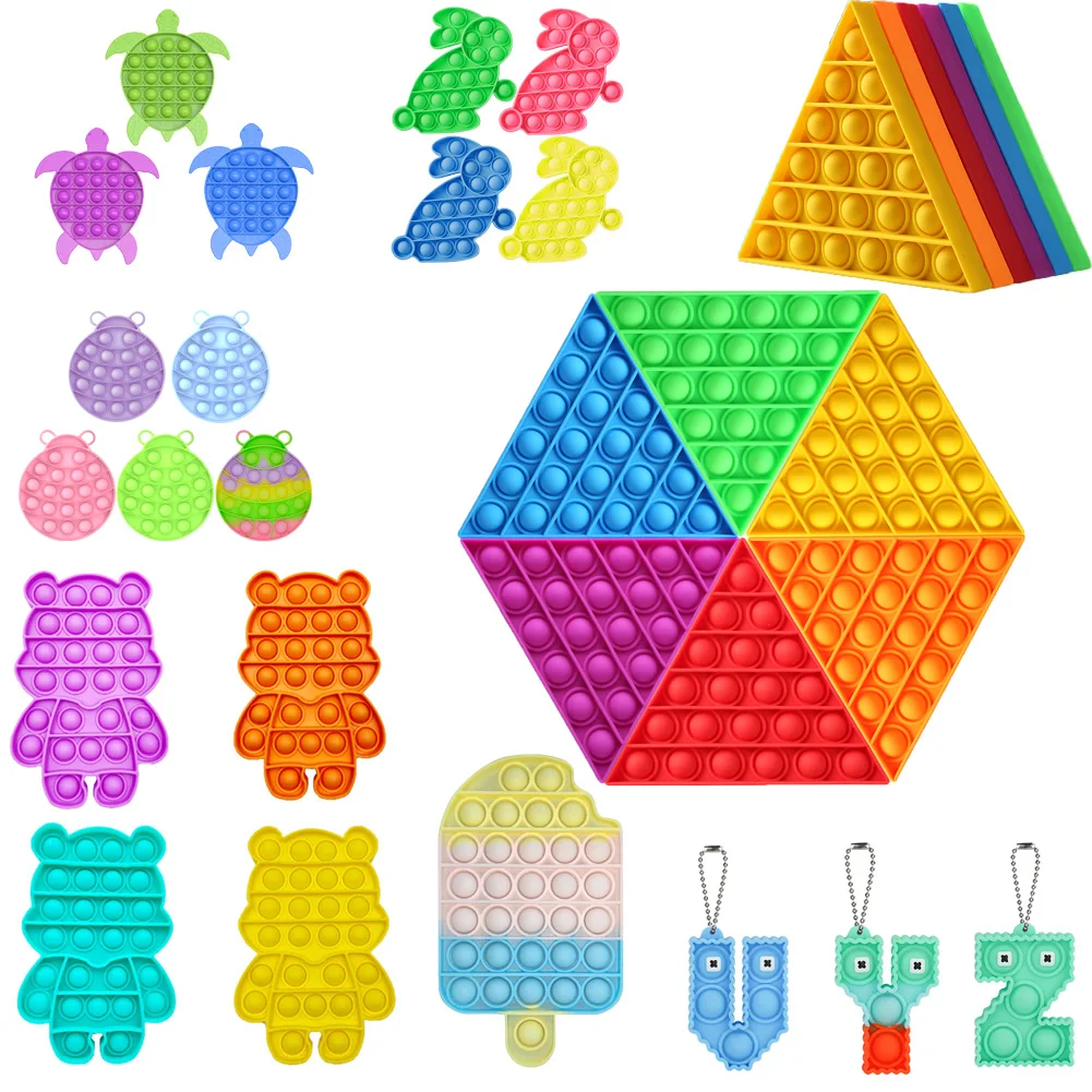 

Silicone Bubble Triangle ShapeSensory Squeeze Toys for Autism Stress Reliever Anxiety Relief Funny Toys for Adult Child