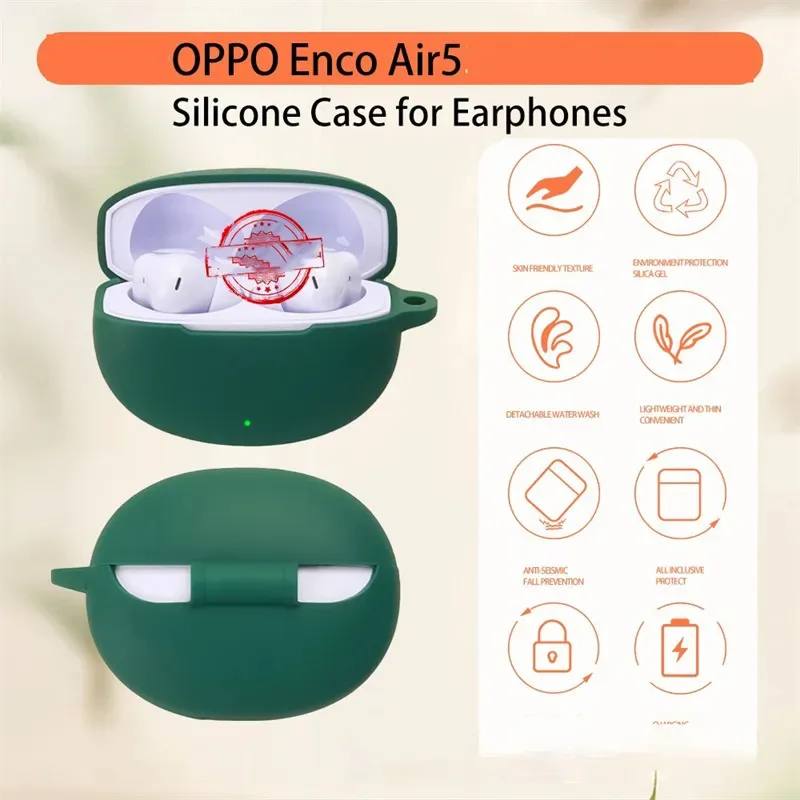 Фото Чехол Skinlee для OPPO Enco Air 5, матовый силиконовый противоударный мягкий чехол для OPPO Enco Air 5, задняя крышка. №2