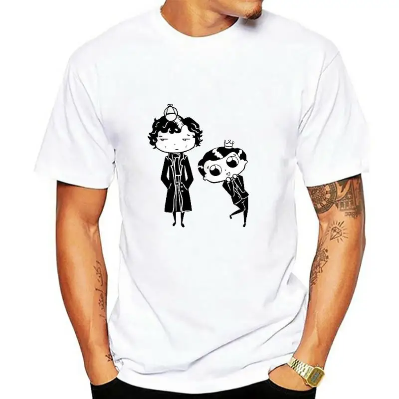 Moriarty Loves Sherlock мужская футболка с ручным принтом