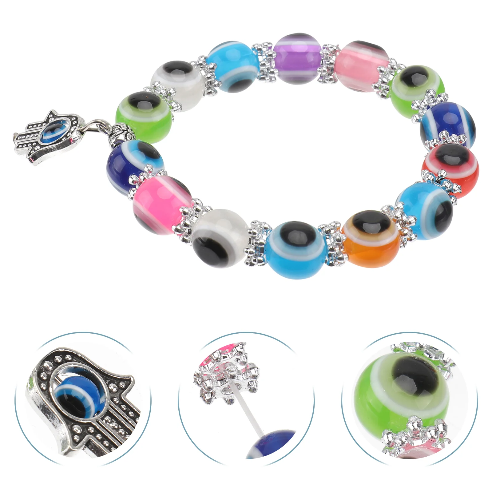 ки bransoletki dla kobiet kreatywne niebieskie oko koralik elastyczna biżuteria w stylu vintage