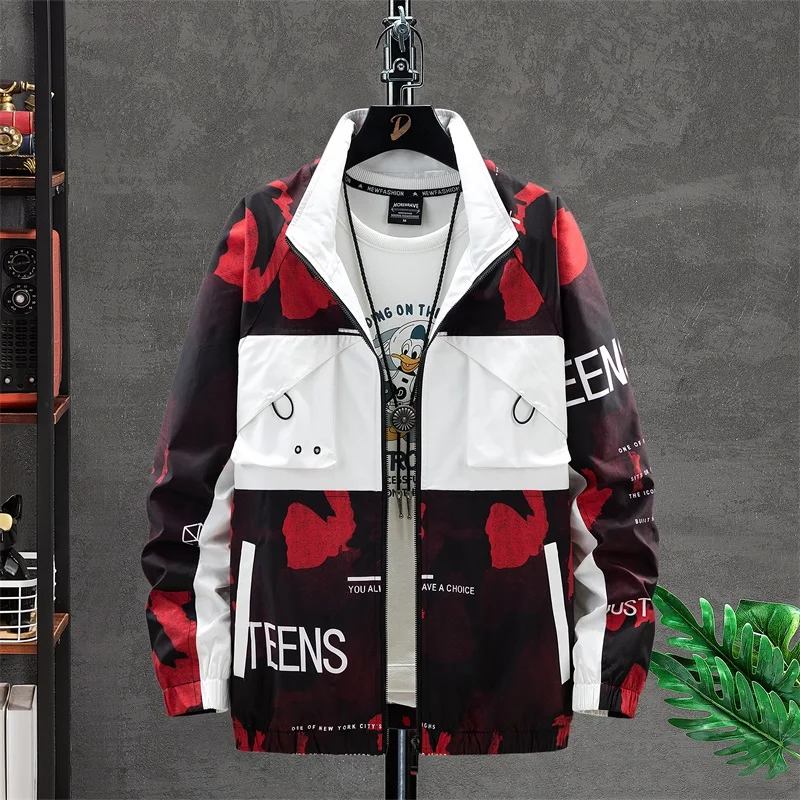 

Мужская Супер популярная универсальная спортивная куртка из искусственной кожи в Корейском стиле Shuai, повседневная простая Молодежная Спо...