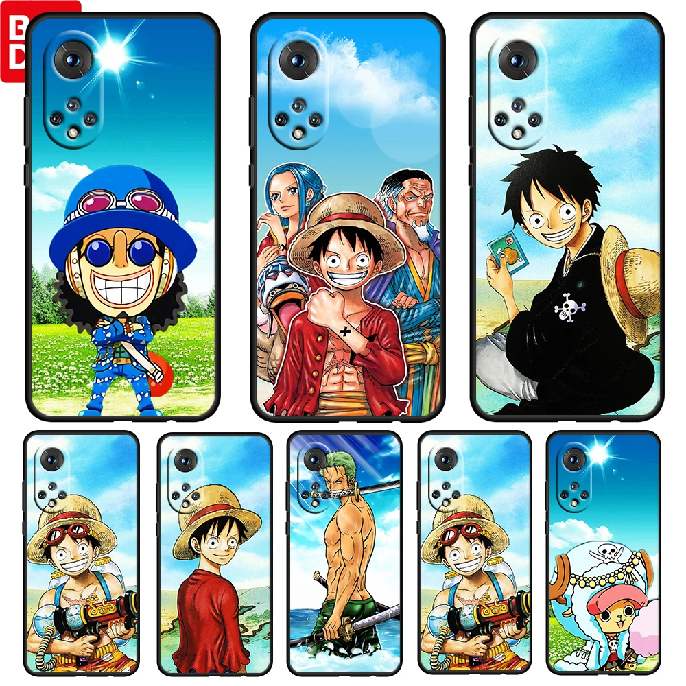 

Cartoon One Piece Cool For Honor 60 50 20 SE Pro X30 10X 10i 10 9X 9A 8X 8A Lite Silicone Soft TPU Black Phone Case Capa Cover