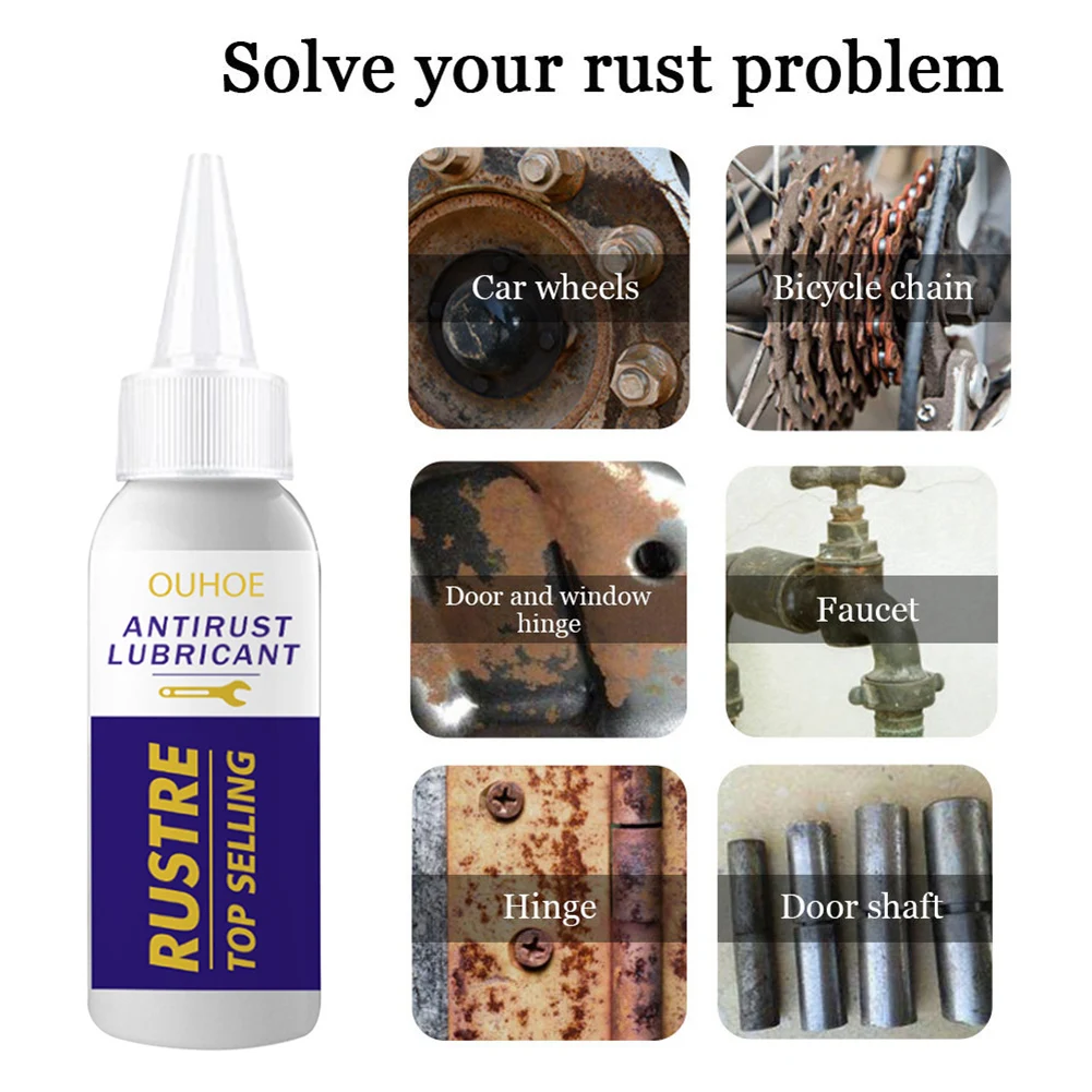 

100ml Derusting Spray Car Rust Remover Metal Surface Paint Polishing Agent Multi-Purpose Car Maintenance Household Cleaning Tool